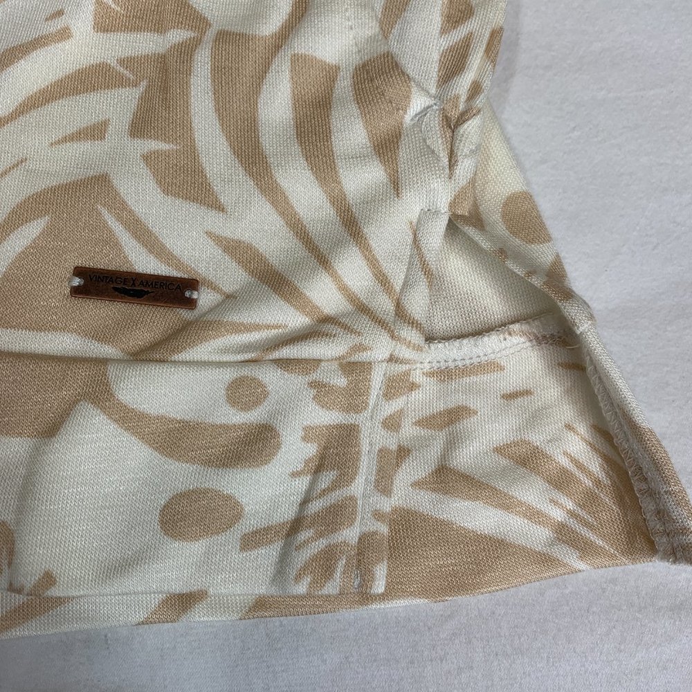 Vintage America Spirit Full Zip Hoodie Jacket Pockets Tropical Leaf Size M NWT - Picture 5 of 11